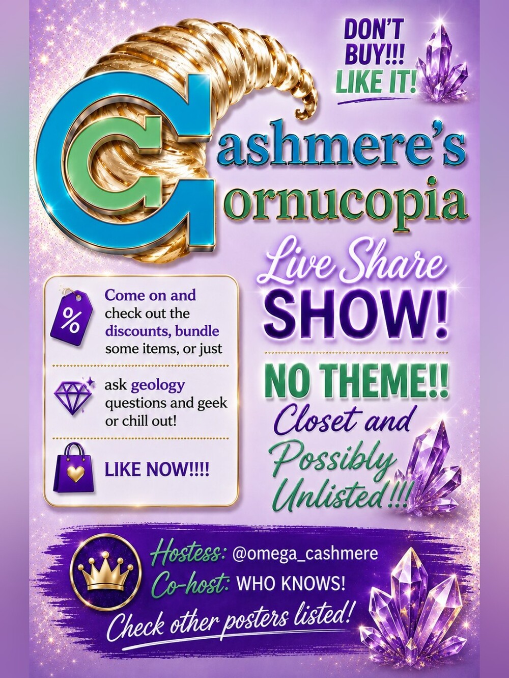 Live Show With Cashmere and Whatever Else Happens!!!!